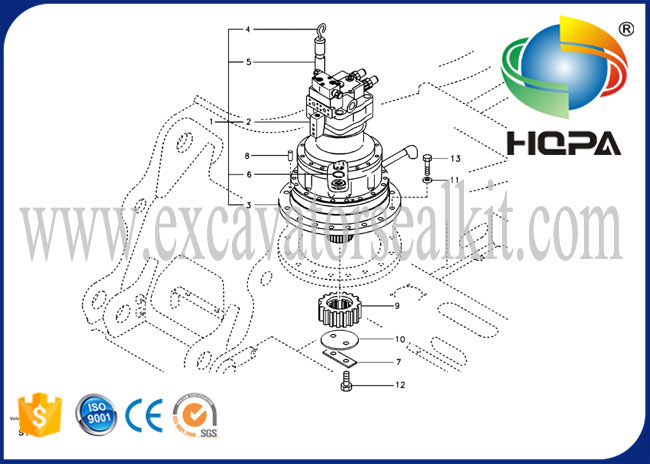 Kits de réparation hydrauliques du moteur HZZC-M2X170CHB VOE14524190 d'oscillation d'EC290BLC