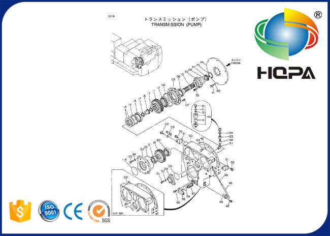 4083852 huile de joint mécanique de 4641671 cadres pour HITAHCI EX1800 EX1100