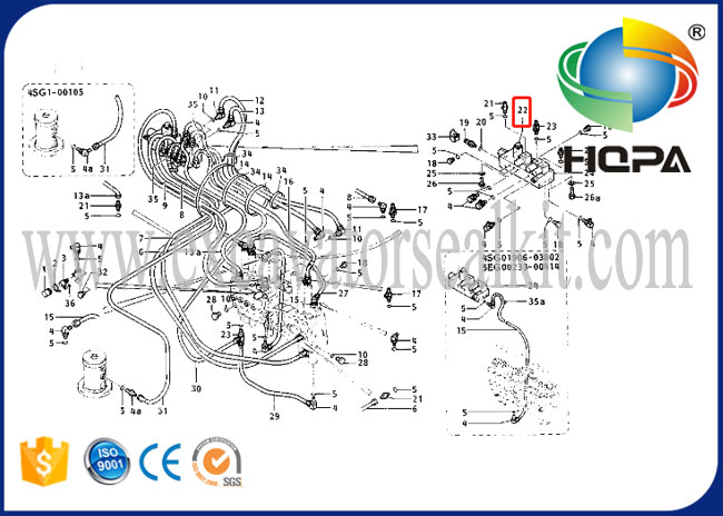 096-5945 vanne électromagnétique principale hydraulique de pompe de 0965945 excavatrices E110B E120B E200B E70B
