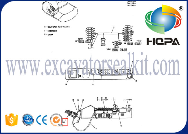 Module d'écran de visualisation de 4411757 moniteurs pour Kobelco SK200, SK120LC, SK120