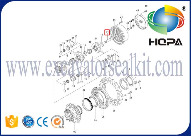 2051884 pièces de dispositif de voyage d'axe d'appui vertical pour Hitachi ZX330-3 ZX350LC-3