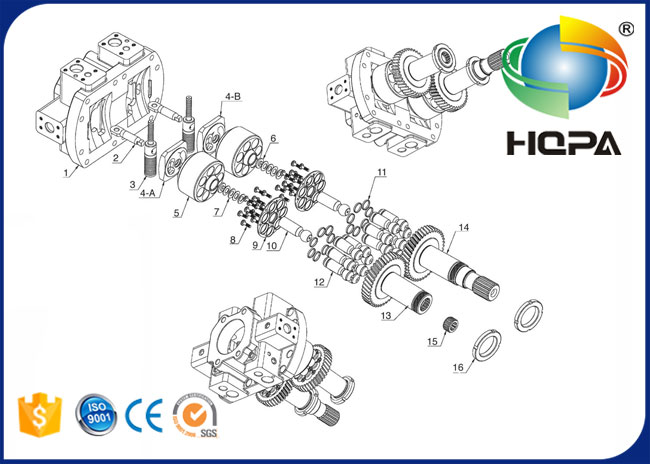 162-4875 pièces de rechange hydrauliques d'excavatrice de la pompe hydraulique A8V59