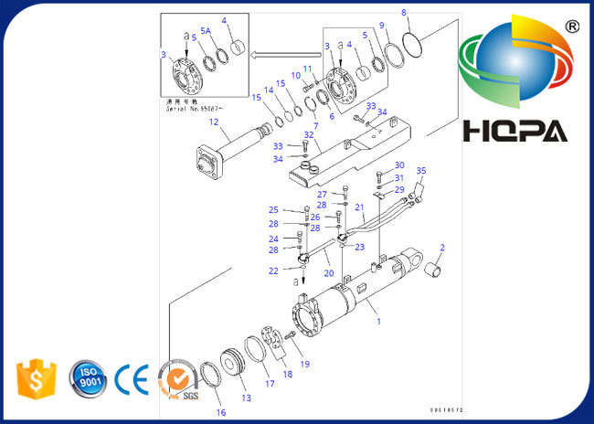 707-99-64550 7079964550 kits de joint de cylindre de déportance de pale pour KOMATSU D155A-5