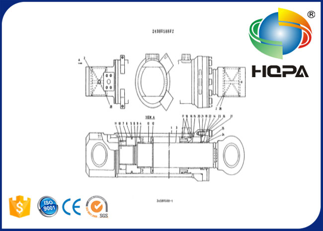 Réparation Kit For Kobelco K909-A K909A de joint du piston 2438U588R120