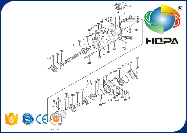 Huile de joint mécanique de 0682325 cadres pour HITACHI EX1200-6 EX1800-3